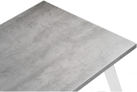 Стол Notta Тринити Лофт 140 25 мм бетон / белый матовый 489659
