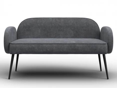 Диван прямой Лига-086 (Фанера/Металл/Велюр/Темно-серый) Лига Диванов 131095