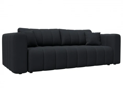 Диван прямой Лига-062 НПБ (ДСП,Фанера,ХДФ/Пластик/Замша/Темно-серый) Лига Диванов 130280