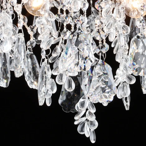 Потолочная люстра хрустальная Reluce 27620-0.3-4+4 CH+CLARE