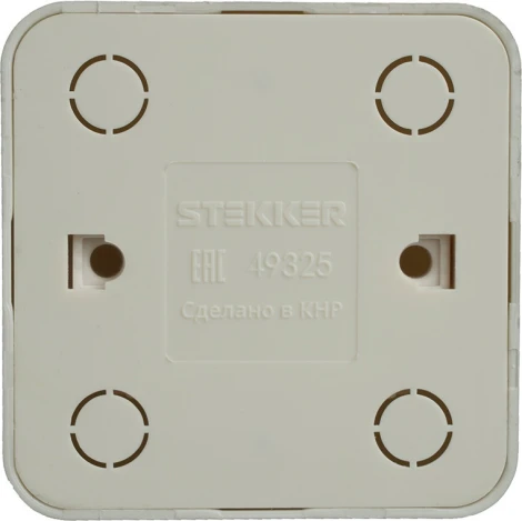 Розетка без заземления (серебро) Stekker София 49325