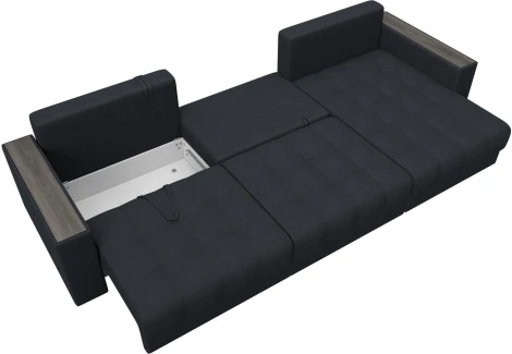 Диван угловой с декором Лига-049 НПБ Лонг Лига Диванов (Замша) арт.128510