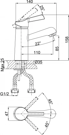 Смеситель D&K Rhein Schiller DA1462101 для раковины