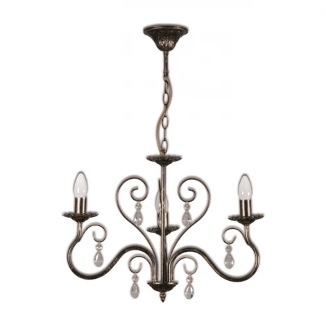 Люстра подвесная Day&Night, 3 лампы, черный с золотом и прозрачным