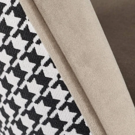 Стул полубарный Leo латте с жаккардом, с поворотным механизмом Bradex Home арт.RF 0268