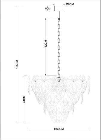 Подвесная люстра Arte Lamp Kapri A4078LM-12GO (220V, на цепи)