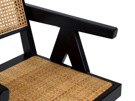 Комплект стульев Baltimore 2 шт. ОГОГО Обстановочка! 966325 (Массив,Дерево,Ротанг/Бежевый,Черный)