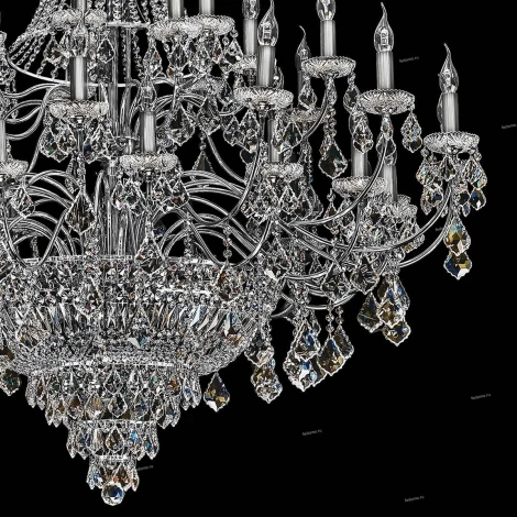 Подвесная большая люстра Osgona Classic 700514 (220V, хрусталь, подсвечник, свеча)