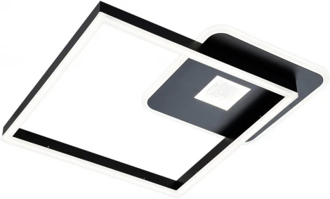 Потолочная люстра с таймером Escada Arctic 10235/1 LED*80W Black/White 10235/1LED BL (220V, пульт управления)