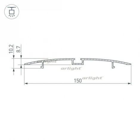 Профиль MULTI B-2000 ANOD (Алюминий) 014536 Arlight