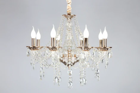 Подвесная люстра Omnilux Gadoni OML-74803-08 (220V, подвески, на цепи, подсвечник, свеча)