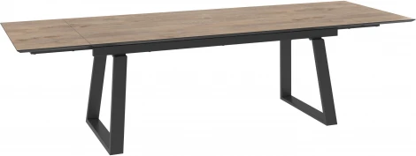 Стол Мебвилл Барон 200, Дуб Винтажный Compakt cer/Чёрный