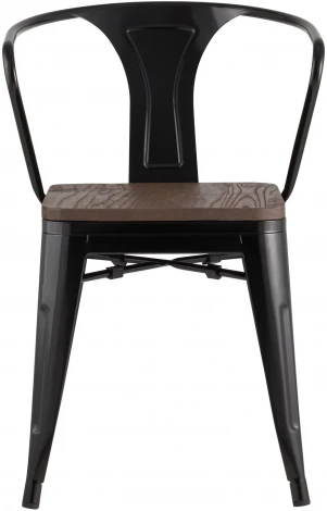 Стул Stool Group TOLIX ARM WOOD с подлокотниками черный УТ000001862