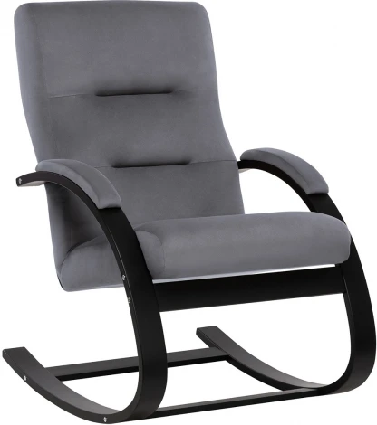 Кресло-качалка Leset Милано (Фанера,Березовый шпон,Металл,Велюр/Серый) арт.2500000189302