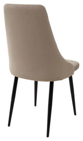 Обеденный стул M-City Руссо Premier 09 Серо-коричневый, велюр / черный каркас