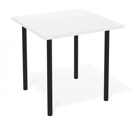 Стол Sheffilton SHT-TU66/TT 80/80 ЛДСП черный/белый снег 8817630502