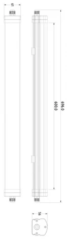 Линейный светильник Tri Proof Deko-Light 730419 (LED, 220V, IP65)