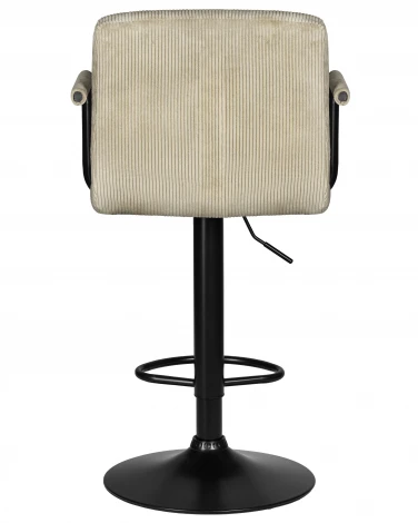 Набор 2 шт стул барный DOBRIN KRUGER ARM BLACK (бежевый вельвет (LAR-E2041-04))
