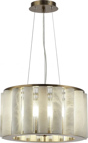 Подвесной светильник ST Luce Delight SL1516.303.06 Бронза, Прозрачный/Белый алебастр E14 6*40W (220V, на тросе, круглые)