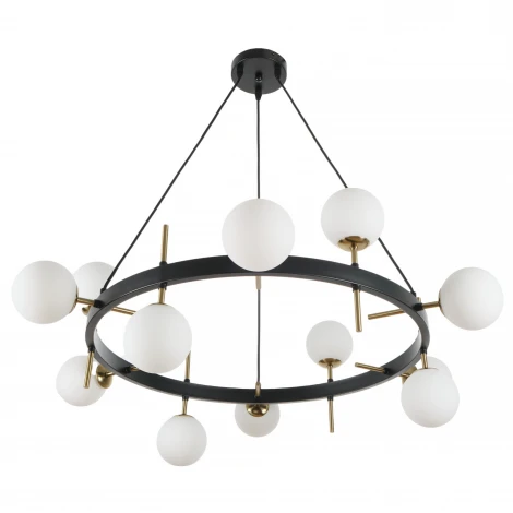 Подвесная люстра MyFar Robert MR2331-12P (220V, на тросе, шарики, круглые)