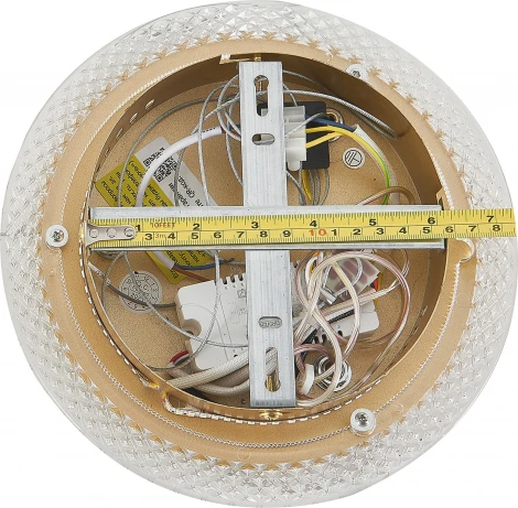 Подвесной светильник Natali Kovaltseva INNOVATION STYLE 83143 нимб с пультом ДУ, моб. приложением 120W, золото, LED