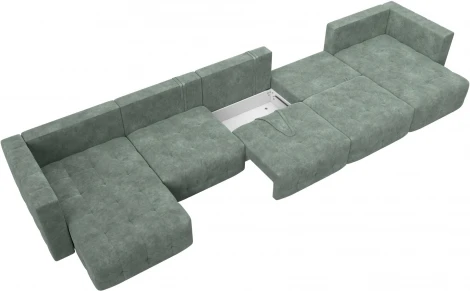 Диван П-образный Лига-052 НПБ МегаЛонг Лига Диванов (Велюр) арт.128876