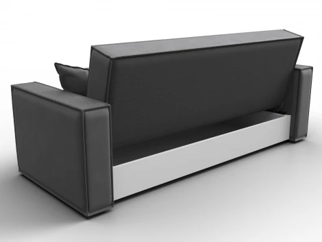 Диван-книжка Куба (ДСП,ЛДСП/Пластик/Замша/Серый) Лига Диванов 127461