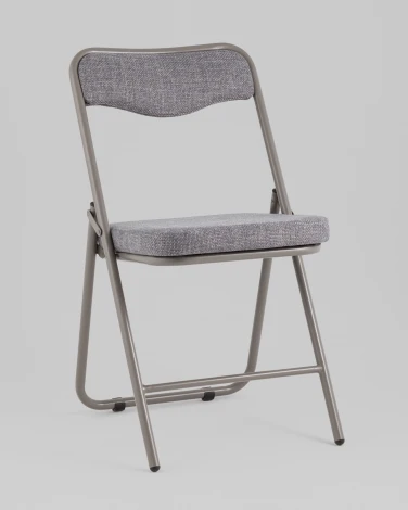 Стул складной Джонни рогожка серо-голубой каркас серый Stool Group арт.УТ000039512