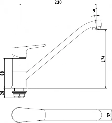 Смеситель Damixa RedBlu Origin Balance 790000000 для кухонной мойки