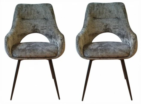 Стул Hesby Aurora (комплект 2шт) серый,черный