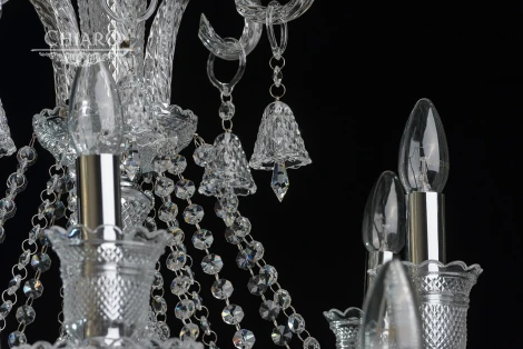 Подвесная люстра Chiaro Барселона 313012418 (220V, на цепи, подсвечник, свеча)