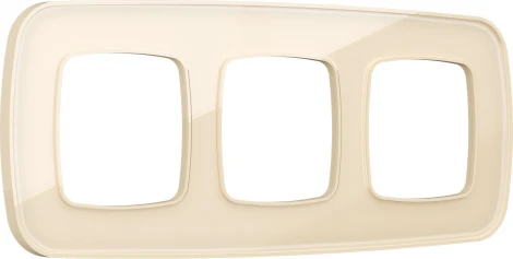 Рамка Ambrella Volt OMEGA Coint (Бежевый Стекло органическое) 3-ая OF640303