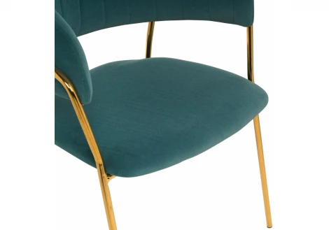 Стул Woodville на металлокаркасе Kamelia green / gold 11778