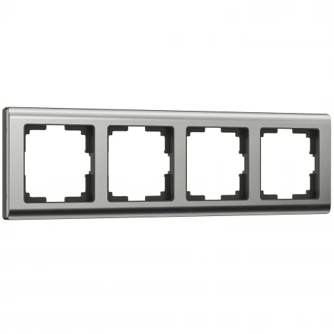 Рамка на 4 поста Metallic (глянцевый никель) Werkel W0041602 (a051004)