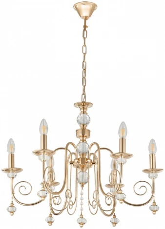 Подвесная люстра Arte Milano AM346109 346109/6 FGD (220V, подвески, на цепи, подсвечник, свеча)