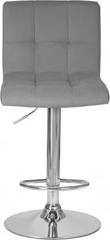 Стул барный DOBRIN CANDY (серый велюр (MJ9-75)) 5006-LM CANDY, цвет сиденья серый (MJ9-75) основания хром