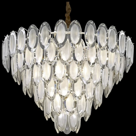 Подвесная люстра каскадная Wertmark Eletta WE139.21.103 (220V, хрусталь, на цепи)