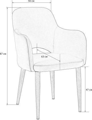 Кресло Ledger Сканди Браун R-Home арт.41012440_БраунНДуб