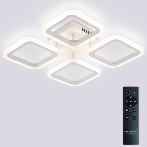 Потолочная люстра светодиодная с пультом ДУ 64W, белый, LED Natali Kovaltseva Sm LED LAMPS 81448