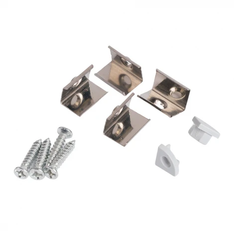 Профиль для светодиодной ленты алюминиевый накладной угловой круглый 2м Feron CAB240 52148