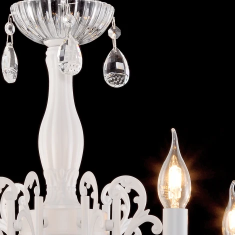 Подвесная люстра Reluce 04211-0.4-07 WH (220V, подвески, на цепи, подсвечник, свеча)