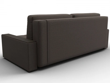 Диван прямой с декором Лига-096 НПБ (ДВП,ДСП,ЛДСП,Брус,Фанера/Пластик/Рогожка,Экокожа/Коричневый,Бежевый) Лига Диванов 132568