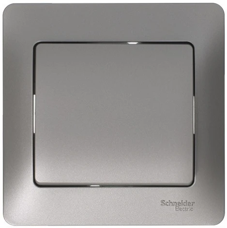 Выключатель встраиваемый одноклавишный (платина) Systeme Electric Glossa GSL001211