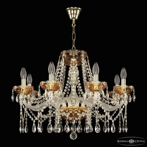 Подвесная люстра Bohemia 5413 5413/8/240 G Amber/M-1G