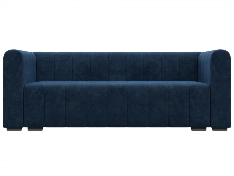 Диван прямой Лига-073 (ДСП,Фанера/Пластик/Велюр/Синий) Лига Диванов 129988