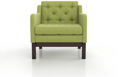 Кресло Arsko Айверс венге зеленая рогожка