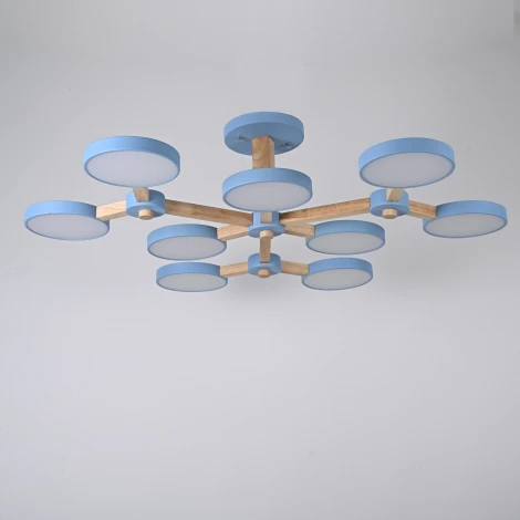 Потолочная люстра на штанге LED TURNA Голубой ImperiumLoft Turna-X01 (178302-26, Умный дом, WiFi, голосовое управление)