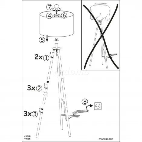 Торшер Eglo Bidford 49156
