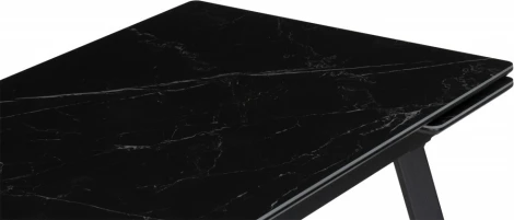 Керамический стол Notta Норман 140(200)х80 черный мрамор shakespeare black / черный арт.612902