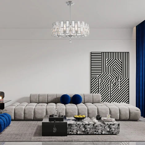 Потолочная люстра на штанге Arte Milano Sorrento-4209 374209/8/350/560 CR (220V, круглые)